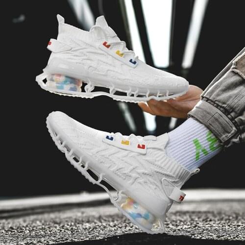 Sneakers Spring and Autumn Mens Lace-Up Outdoor Running Shoes Casual Breathable and Comfortable Mesh Shoes Male