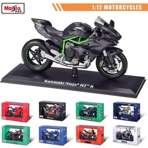 Maisto 1:12 Kawasaki Ninja H2R Simulation Alloy Motorcycle Model Finished Decoration Toy With Base