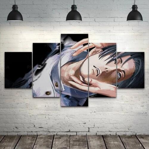 Wall Art Modular Jujutsu Kaisen Poster Home Decoration 5 Set Japan Anime Role Pictures HD Prints Canvas Painting Bedroom Frame