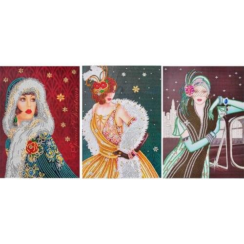 Mosaic Part Drill Special Shaped DIY Elegant Women Picture 5D Diamond drawing Home Decoration Embroidery Pattern