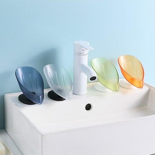 Soap Dish For Bathroom Soap Holder Creative Suction Cup Base Drain Rack
