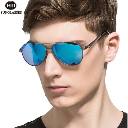 HDclear 2020 New Polarized Sunglasses Mirror Glasses Men Driving Fishing Zonnebril Casual UV400 Eyewear Pilot Gafas De Sol LD106