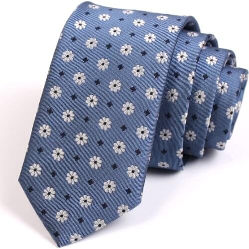 New Arrivals High Quality Blue 6CM Tie For Men Business Suit Work Fashion Formal Necktie Gentleman Cravate With Gift Box