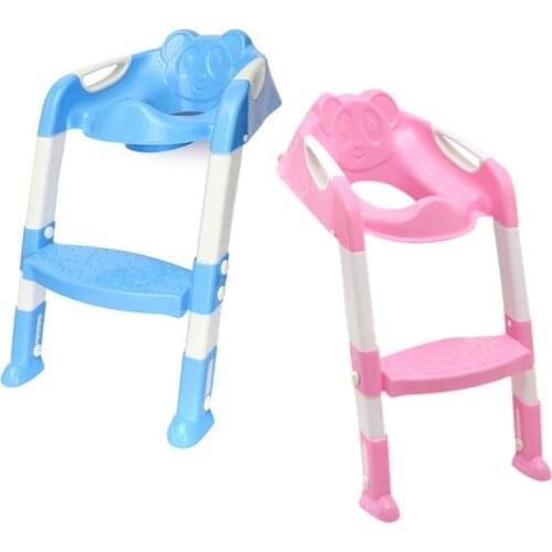 New Baby Toddler Potty Toilet Trainer Safety Seat Chair Step with Adjustable Ladder Infant Toilet Training Non-slip Folding Seat