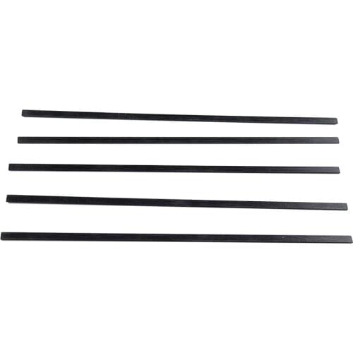 5pcs Carbon Fiber Strips Flat Bars for Garden Decor DIY Accessory 5x1x200mm