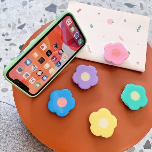 Luxury phone Expanding socket Stand Grip for Smartphones finger holder Flowers Pattern Earphone winder for xiaomi for iphone