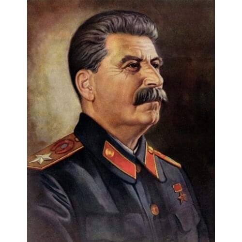 100% Hand-painted oil painting # TOP art SOVIET WW2 Russia great leader joseph stalin portrait painting on canvas-36 inches