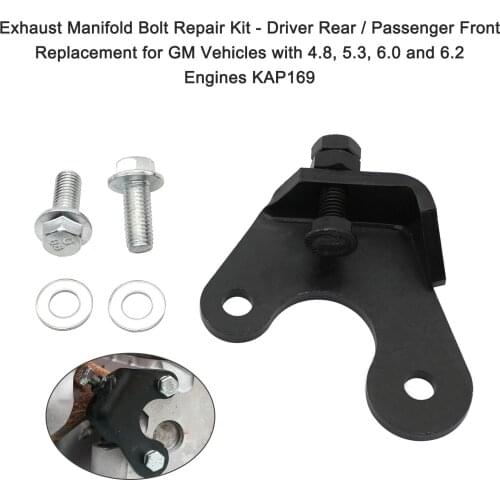 Exhaust Manifold Bolt Repair Kit - Driver Rear / Passenger Front Replacement for GM Vehicles with 4.8, 5.3, 6.0 and 6.2 Engines