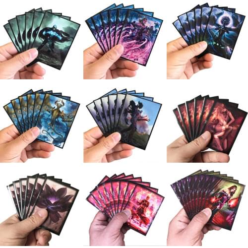 120PCS/LOT TCG Picture Card Sleeves Jace/Nicol Characters Protector Cards Shield Graphics Trading Cards Ultimate Color Sleeves