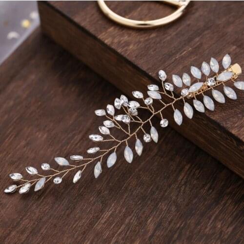 Gold Wedding Hair Comb Clip for Bridal Rhinestone Hairpins Accessories for Bride Hair Side Combs Jewelry for Women Headpieces