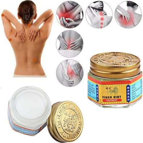 100% Original Thailand Pain killer Tiger Ointment White Balm Ointment Muscle Pain Relief Ointment Soothe itch