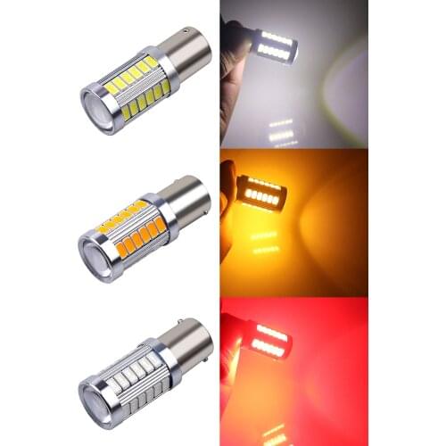 100pcs 1156 1157 7443 33 SMD LED 5630 5730 Backup Reserve Fog Light Brake Bulb Lamp 12V white