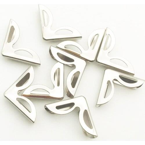 100PCS/Lot 16X16X4mm Silver Metal Book Corners For Photo Albums Menus Folders DIY Scrapbooking Decor Corner Protectors WD0279