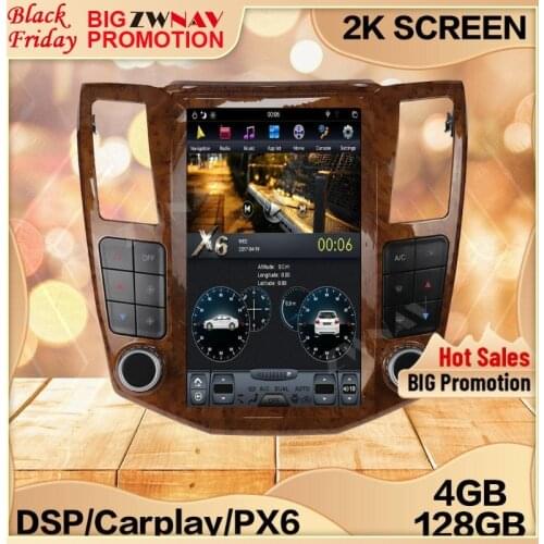 4+128G Tesla Screen For Lexus RX RX300 RX330 RX350 RX400H RX450H Android 9 Unit Car Multimedia Player GPS Audio Radio Stereo