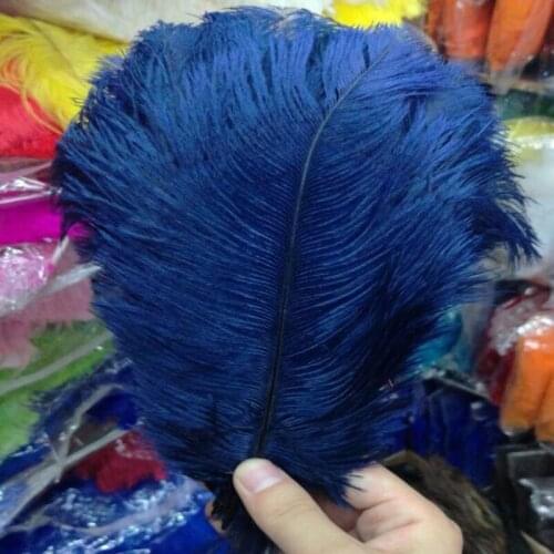 Free shipping 200pcs/ lot 12-14inch 30-35cm navy blue ostrich feather wholesale ostrich plumes wedding centerpieces