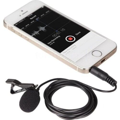 BOYA BY-LM10 Audio Video phone Record Lavalier Lapel Omnidirectional Condenser Microphone for iPad iPod iPhone Sumsung