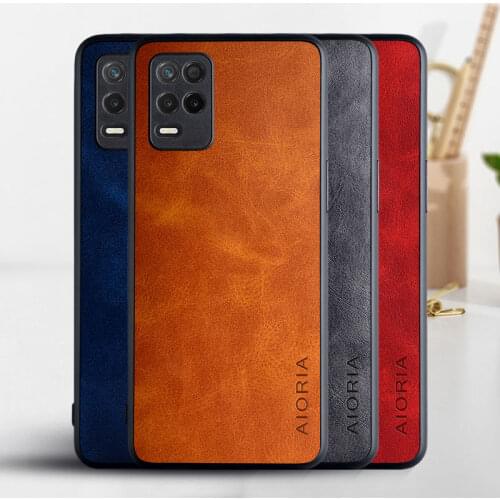 Phone Case for OPPO Realme 8 5G coque Luxury Vintage leather Skin covers for oppo realme 8 5g case funda capa
