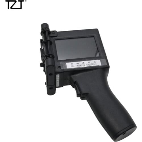 TZT Black Handheld Inkjet Printer 2-12.7mm Print Height 600DPI Time QR Code Barcode Logo + 42mL Cartridge