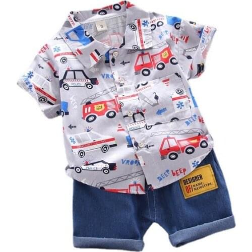 2021 Newborn Baby Boy Fashion Clothes Set Summer Kids Girl Cartoon Full Print T-shirt+Shorts Infant Casual Clothing Toddler Sets