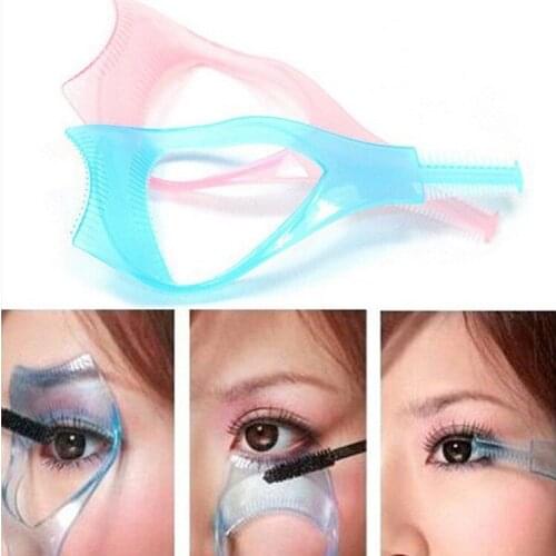 Eyelash Tools 3 in 1 Makeup Mascara Shield Guide Guard Curler Eyelash Curling Comb Lashes Curve Applicator Comb Cosmetic Tools