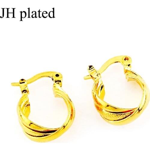 JHplated Four styles Arab Fashion Earrings for Womens/Girls Gold Color Jewelry Middle East Africa best Gifts