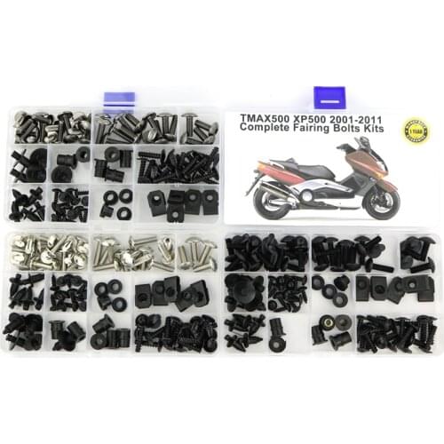Fit For Yamaha Tmax500 Tmax 500 2001-2011 Motorcycle Full Fairing Bolts Kit Complete Cowling Side Cover Screws Clips Nuts Steel
