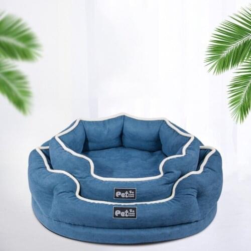 Pet Dog Bed Mats Puppy Pads Winter Warm Velvet Soft Sofas Lounger Sofa for Puppy Cat Litter Nest Kennel With Pillow