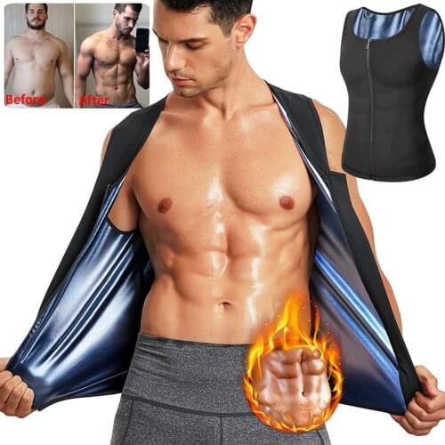 Waist Trainer Sweat Vest for Men Compression Workout Corset Slimming Body Shaper Sauna Tank Top Workout Shirt Faja Shapewear