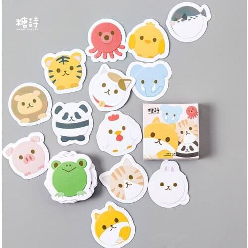 45PCS/lot Lovely New Creative Fat Fat Animal Mini Paper Sticker Decoration Album Diary Scrapbooking Label Sticker Stationery
