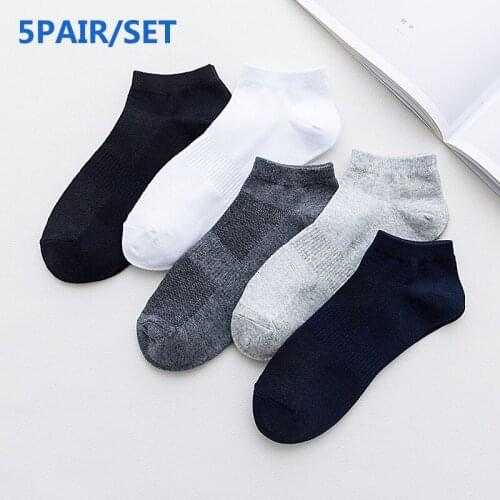 5PAIR/SET New Mens Cotton Socks For Man Black Business Breathable Spring Summer Male Crew Sock Meias Hot cheap price Sokken