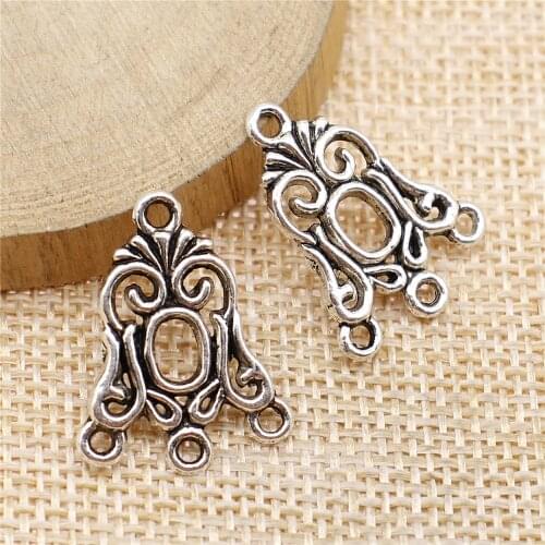 New 20pcs Xiangyun Earring Connector Charms For Bracelet Necklace Jewelry Diy Craft Accessory