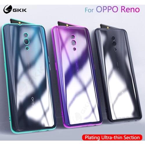 GKK Original Slim Case For OPPO Reno 10X Zoom Case Full Protection Transparent Plating TPU For OPPO Reno 10X Zoom Case Funda