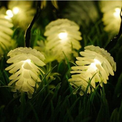 Solar Lamp Garden Christmas Garland Lights LED Copper Fairy Lights String Lights For Xmas Holiday Tree Home Party Decoration