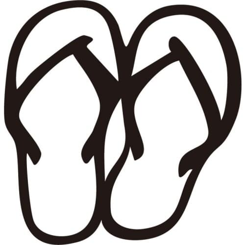 Flip Flops Wall Sticker Ocean Beach Summer Shoes Living Room Bedroom Decals Computer Stickers Vinyl Car Styling Window Decoratio