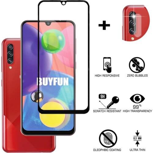 2IN1 Protective Glass For Samsung Galaxy A50 A50S A51 A60 Screen Protector for Samsung A70 A70s A71 A80 A90 5G Tempered Glass