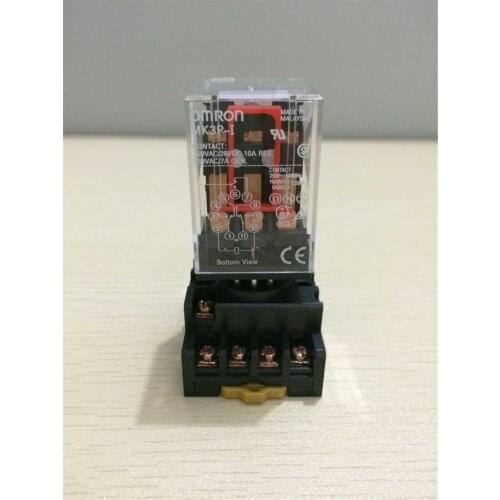 1 Set MK3P-I 11 Pin Relay Miniature Intermediate Relay 10A 250VAC + + PF113A Socket Base 12VDC 24VDC 110VAC 220VAC