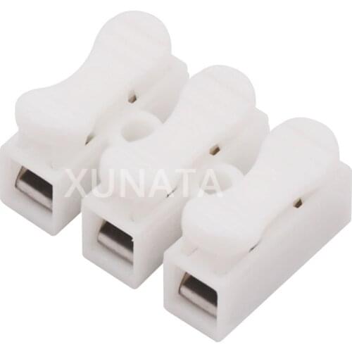 10Pcs 2Pin 3Pin Spring Connector Cable Clips DC5-24V Self Lock Press Push Quick Wire Clip Connector Terminal Block For Led Strip