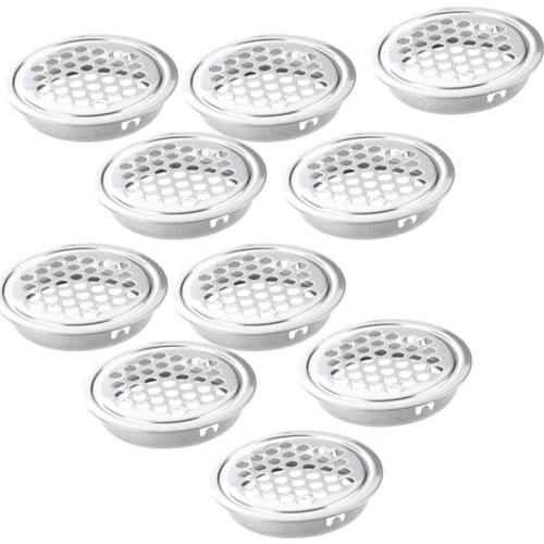 10 Pcs 43mm Diameter Hardware Stainless Steel Round Air Vent Louver