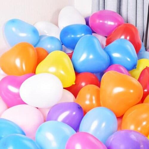 100pcs Heart Latex Balloons Wedding Party Supplies 10 inch Happy Birthday Graduation Party Decoration Colorful Ballon