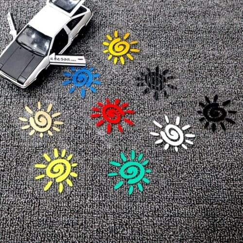 2x Car Styling Vinyl Decals Sunshine Sun Flower Warm Auto Fuel Tank Cap Motor Bicycle Phone Sticker Reflective