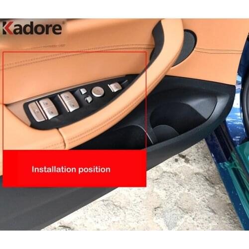 Interior Accessories For BMW X3 2018 2019 Carbon Fiber Window Lifter Control Window Switch Decor Armrest Panel Trim Car Styling