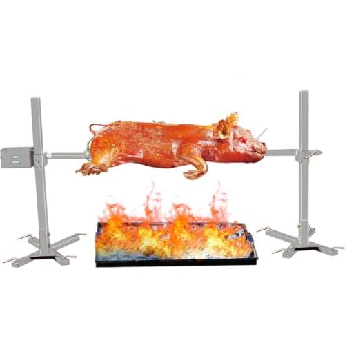 Automatic BBQ Grill Machine Outdoor Rotisserie Kit Pig Chicken Beef Camping Cooking Tools Metal Spit Roaster Rod