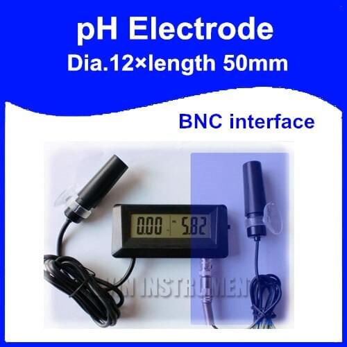 Free Shipping pH electrode sensor probe Dia.12xlength 50mm BNC interface