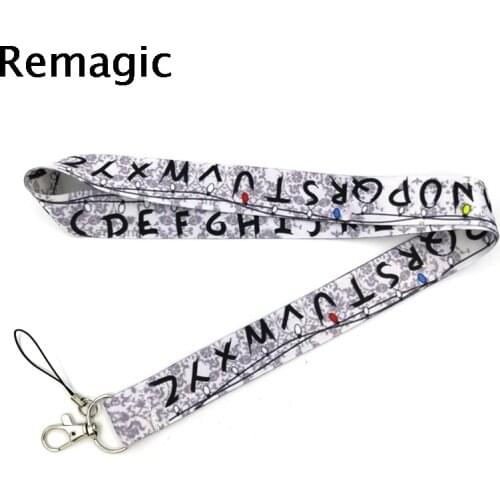 Stranger things alphabet letters Lanyard Badge ID Lanyards/ Mobile Phone Rope Key Lanyard Neck Straps Accessories