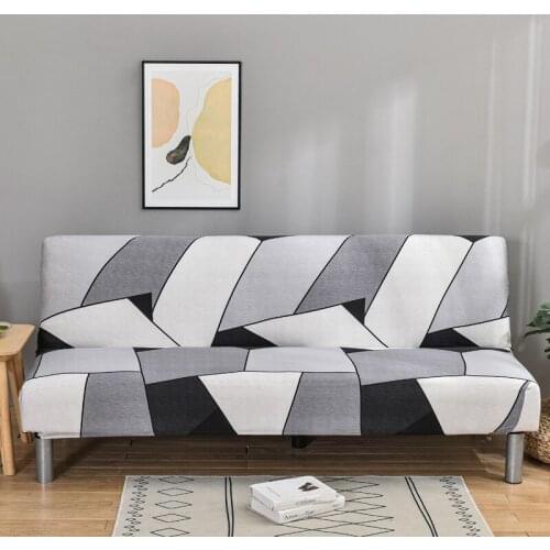 String Printed Folding Sofa Bed Cover Sofa Covers Stretch Double Seat Cover Slipcovers For Living Room Geometric Print