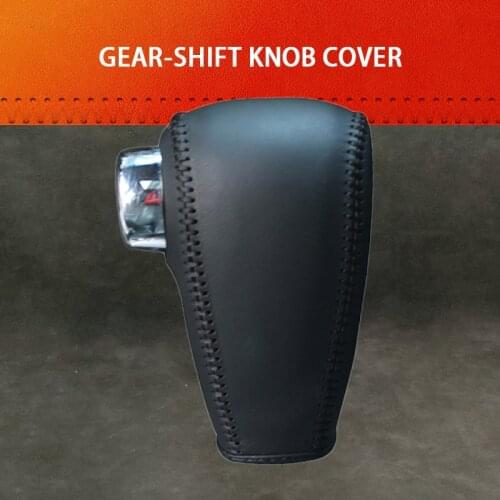 Genuine Leather Gear Knob Cover For Kia Sorento 2007 Car on The Gear Shift Knob Gear Stick Case PPC Gear Shift Collar