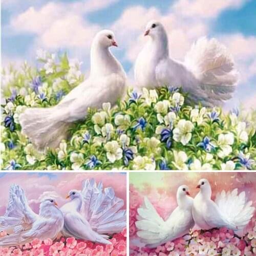 DIY 5D Diamond Painting Animals Pigeon Cross Stitch Kit Full Drill Square Embroidery Mosaic Picture of Rhinestones Home Decor