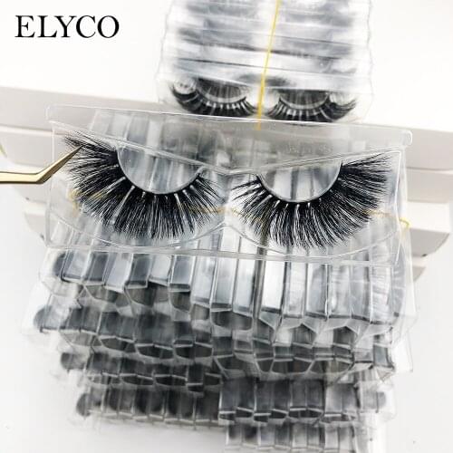 ELYCO wholesale 100 pairs/pack 3D Mink Lashes No packaging Full Strip Lashes Mink False Eyelashes custom box Makeup eyelashes