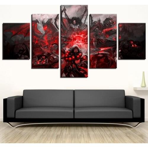 Impresión HD 5 piezas Juego de World of W cartel de pintura de la lona arte de pared imagen salón de Decoración de casa d