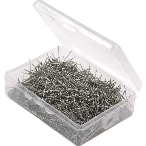 1600pcs Stainless Steel Fine Straight Pins 26mm Dressmaker Pins Quilt Applique Sewing Needle Sewing Accessories